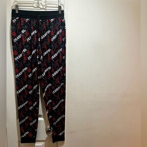 NWOT Marvel Deadpool Logo Black & Red Lounge Pajama Pants